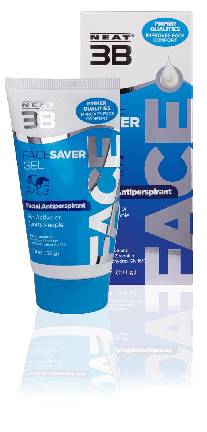 Neat Feat 3B Face Saver Antiperspirant Gel for Facial Perspiration and Shine, 1.76 Fluid Ounces
