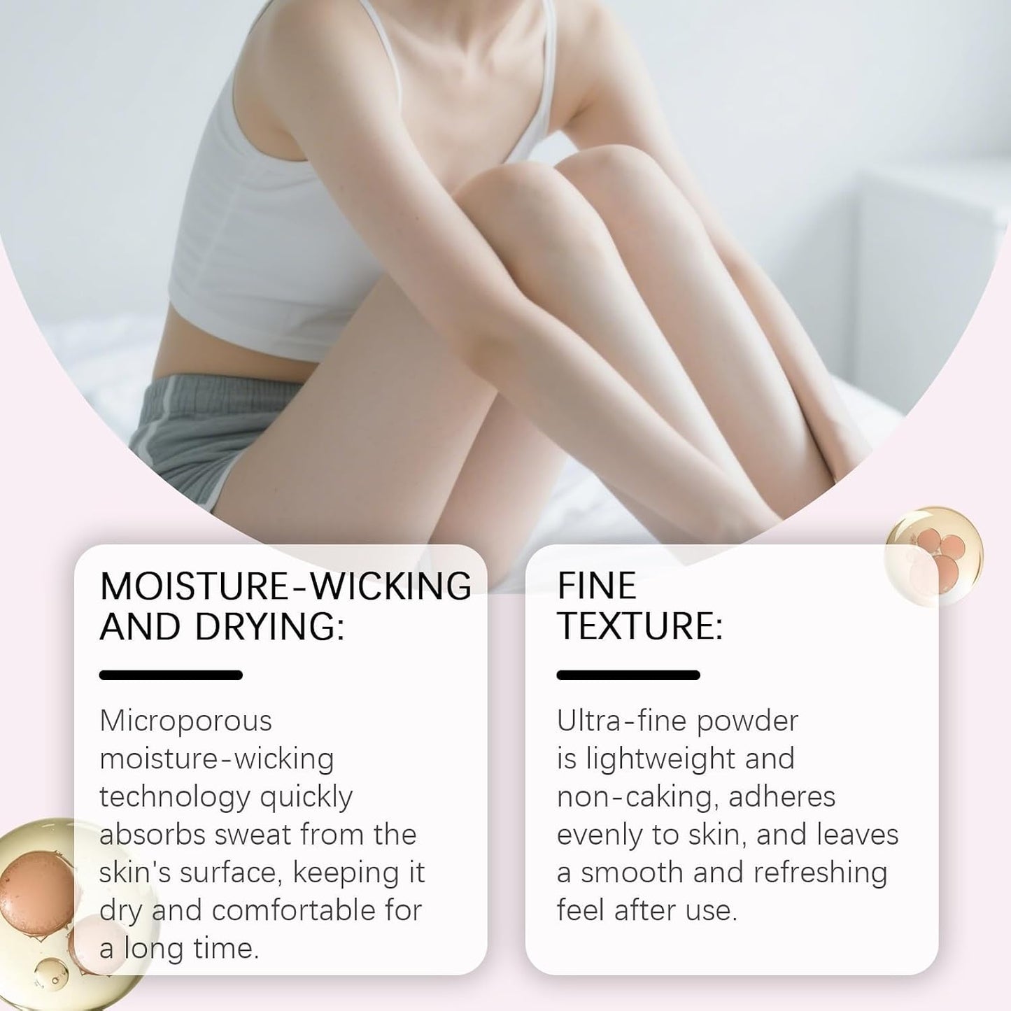 Dry & Fresh Comfort Powder,Inner Thigh Chafing & Sweat Relief,Talc-Free Anti Chafe Body Powder for Private Areas,Women's Deod/orant,Chafe Stick Alternative,All Over Body Pow/der for Against Moisture
