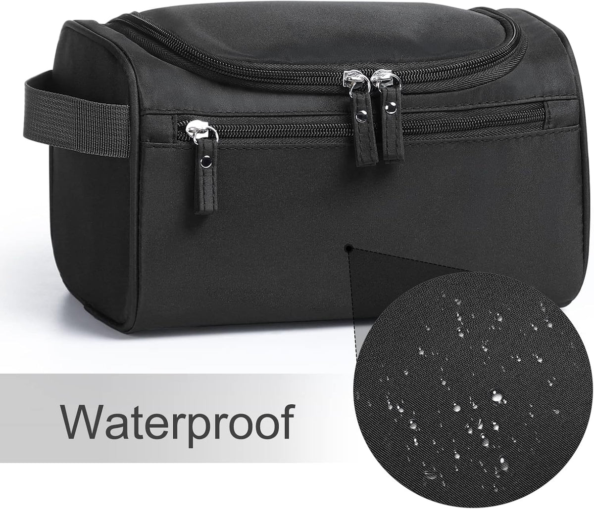 Toiletry Bag, Etercycle Hanging Wash Bag Travel Toiletry Bag Waterproof Bathroom Bag for Men and Women Travel Toiletry Makeup Organizer (Black)