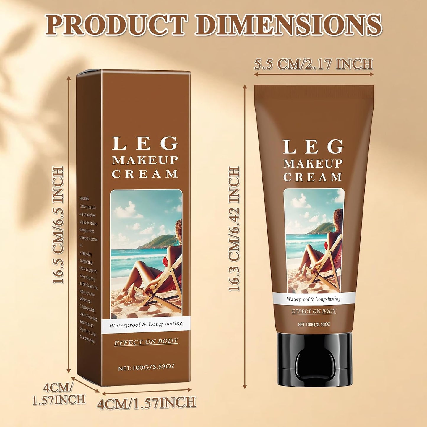 Body Coverage Perfector, Leg Makeup Waterproof No Transfer, Long-Lasting, Balances Skin, Full Coverage Foundation for Daily Wear