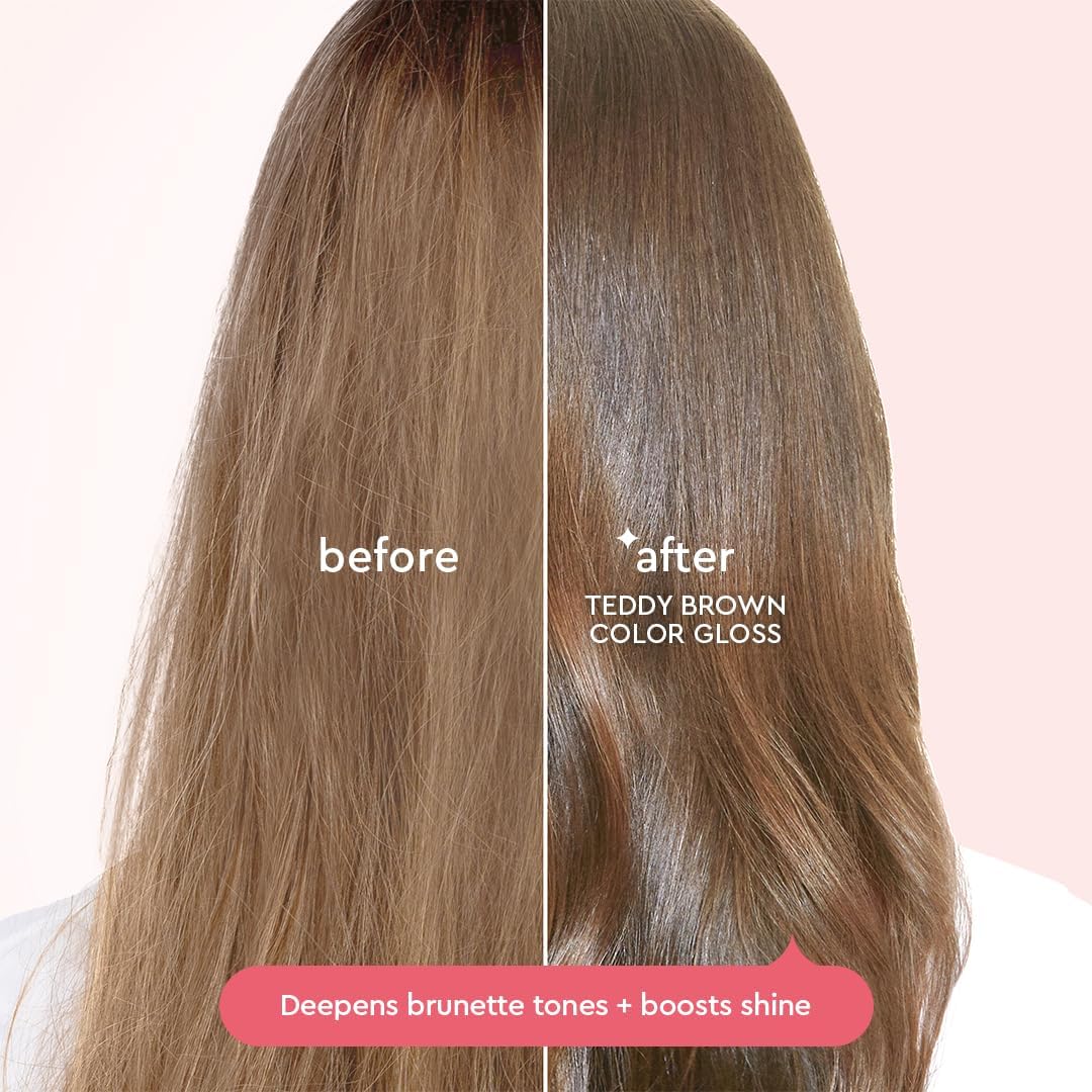 Glaze Super Gloss Color Conditioning Gloss – Teddy Brown for Virgin Light to Medium Brown Hair- Deepen Brunette Tones – Rinse Out Semi-Permanent - Enhances Colour, Boosts Shine & Hydration - 190ml