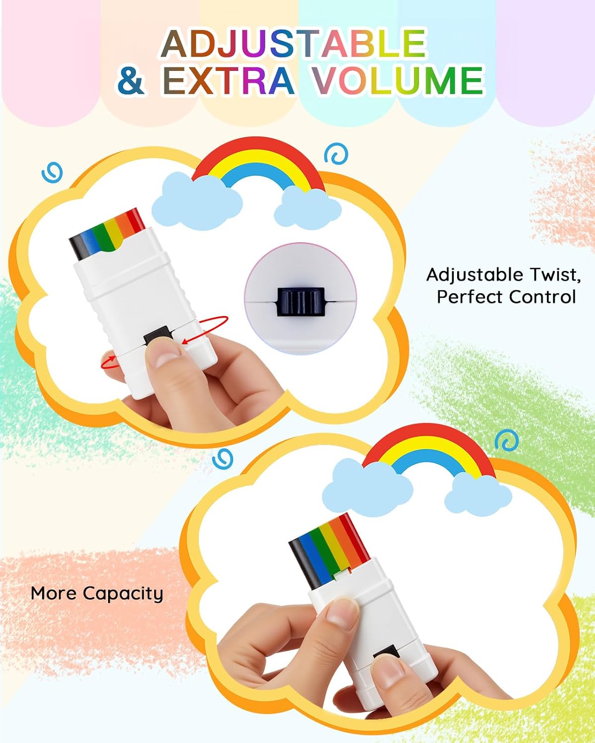 Rainbow Pride Makeup Kit - 1 Reusable Face Paint Sticks (100+ Uses) + 5 Tattoos | Gentle Formula for Sensitive Skin | LGBTQ+ Parade & Festival Essentials