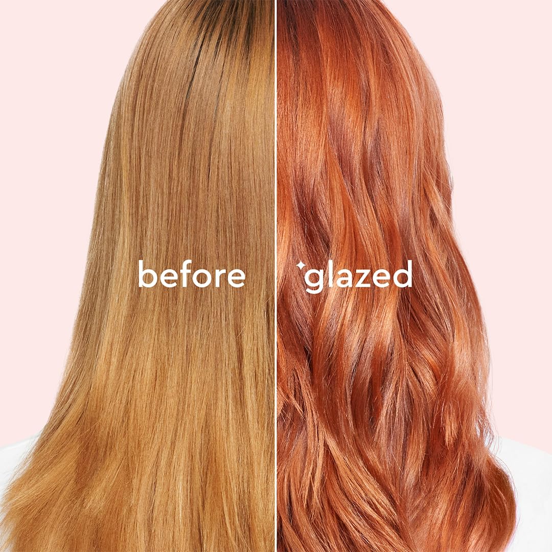 Glaze Supergloss Color Conditioning Gloss – Hydrating Semi-Permanent Color Hair Gloss & Shine Boost – Color Depositing Mask - Vegan, Cruelty-Free – 190ml - Copper Crush - Bright Copper