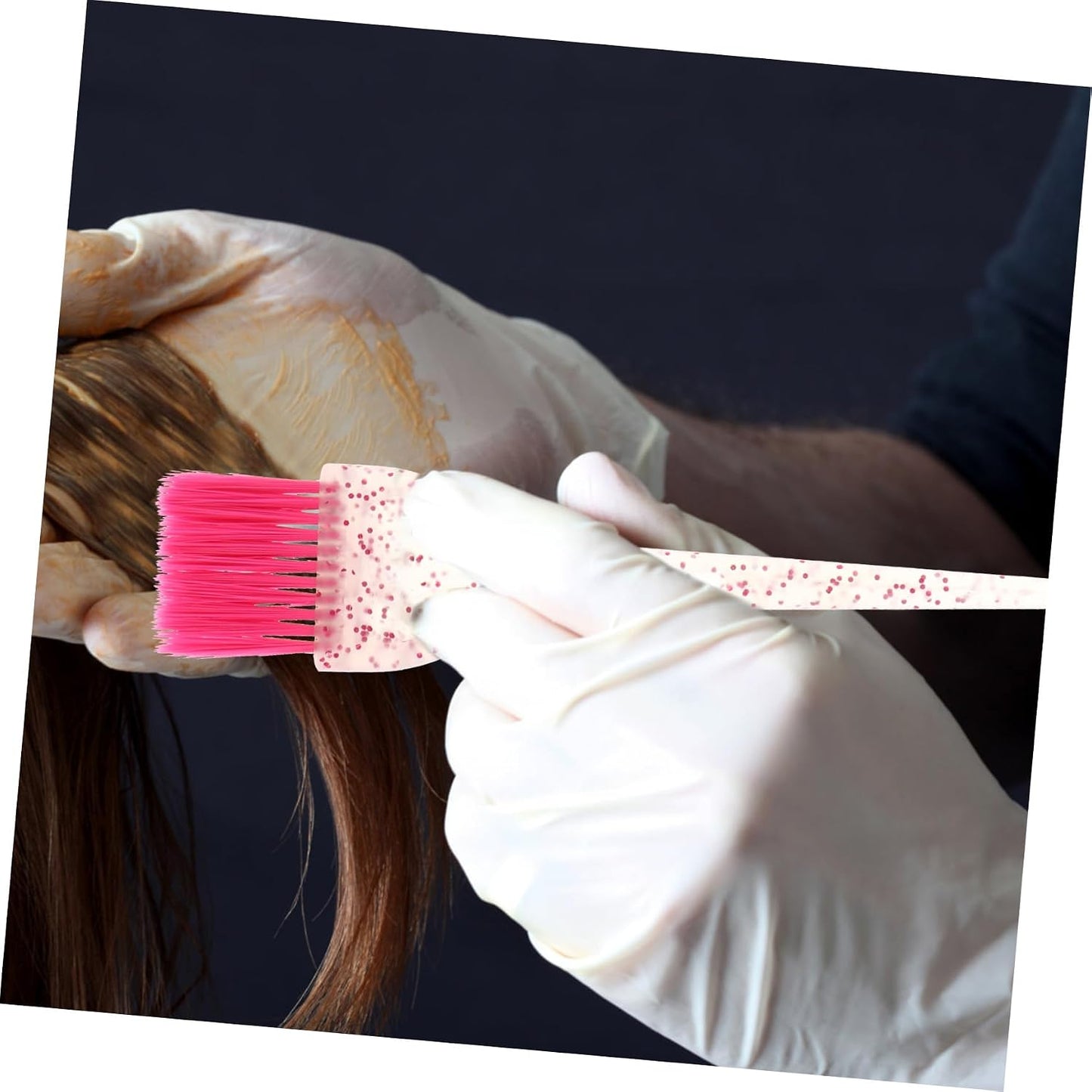 minkissy Hair Dye Bowl Hair Coloring Brush Set Hair Dye Brush and Bowl Set Professional Hair Dye Kit Salon Hair Coloring Dyeing Kit Tint Tool (Pink) Hair Dyeing Brush Set Hair Blow Dryer Brush