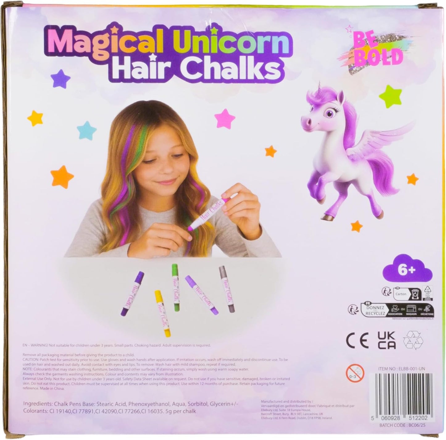 Be Bold Magical Unicorn Hair Chalks, 23 x 5 x 23 cm, 245g