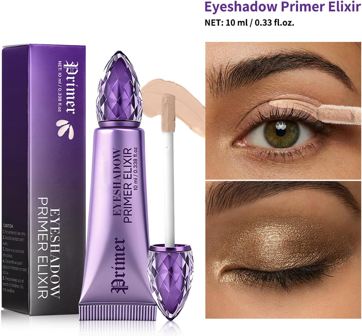 Eyeshadow Primer, Eye Primer, Eyelid Primer - Long-Lasting Eye Shadow Primer for Oily Lids, Helps Prevent Creasing, Sheer Tinted Base for Mature Skin