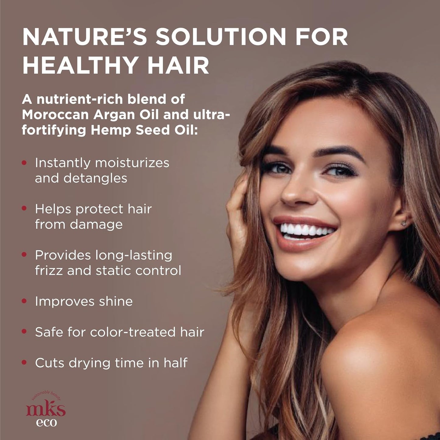 MKS Eco X, Original Scent - 4 fl. oz. - Leave-In Treatment & Detangler - Moroccan Argan Oil, Hemp Seed Oil - Vegan & Cruelty-Free