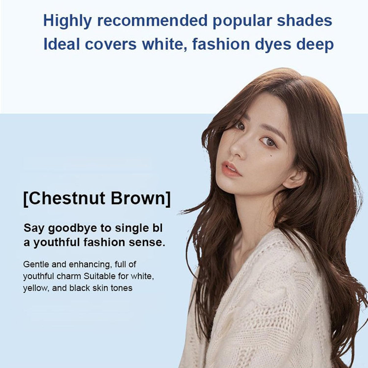 ZhiHuaShi Caviar Protein Hair Dye,Hair Dye Shampoo,Easy Hair Color,Cover Gray Hair,Zhihuashi Herbal Shampoo,Vegetable Extracts,Black Shampoo For Grey Hair,Shampoo Hair Dye (Dark brown, 500ml)