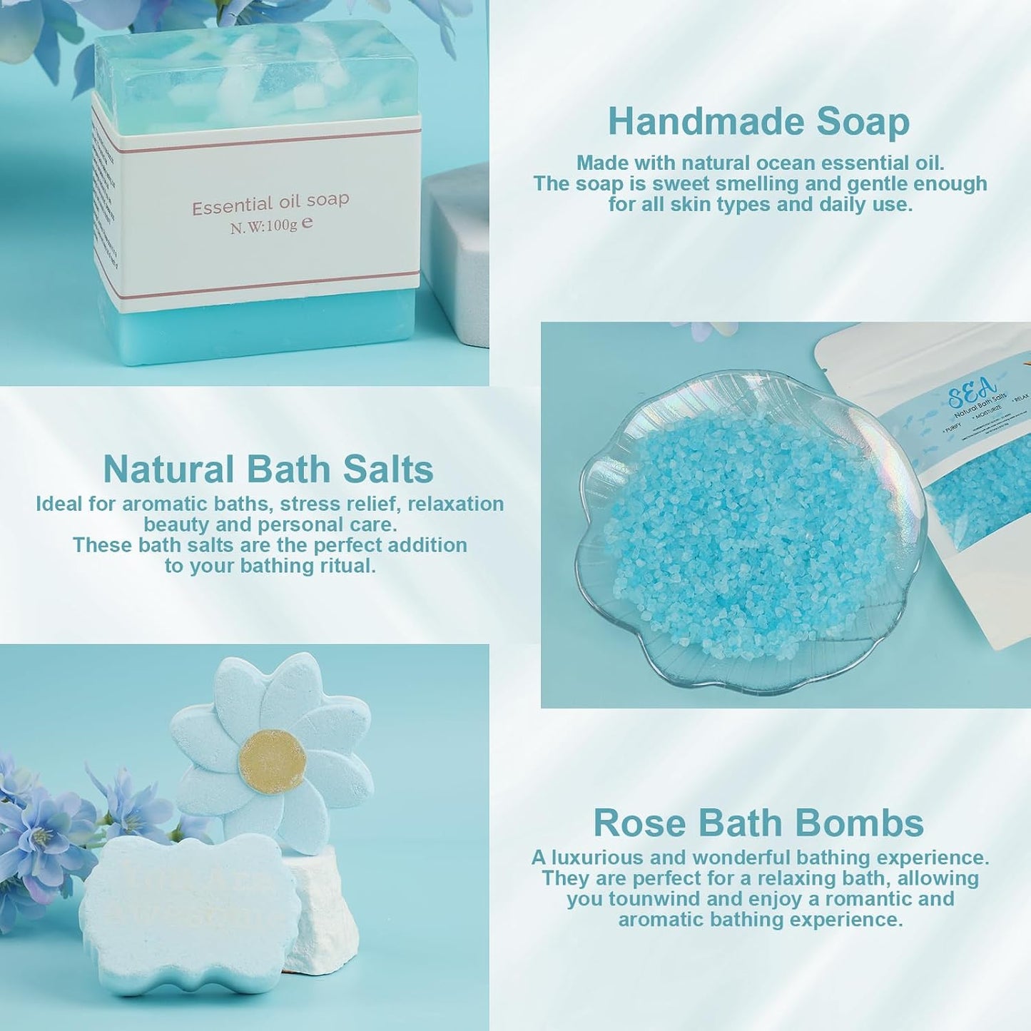 "You're Awesome" Chamomile Pamper Gift Set for Women - Luxury Spa Kit with Insulated Wine Tumbler, Relaxation Self Care Hamper for Mum, Best Friend, Sister, Birthday & Get Well Soon