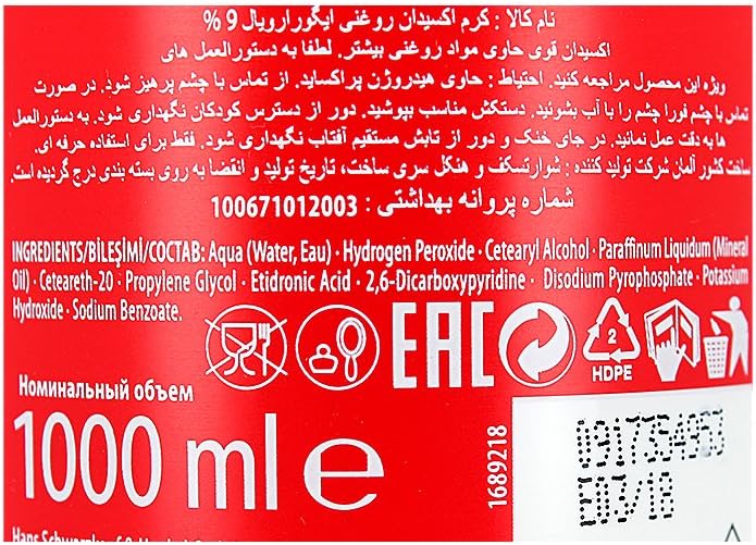 Schwarzkopf Igora Royal Oil Developer 1000ml 9% / 30 VOL
