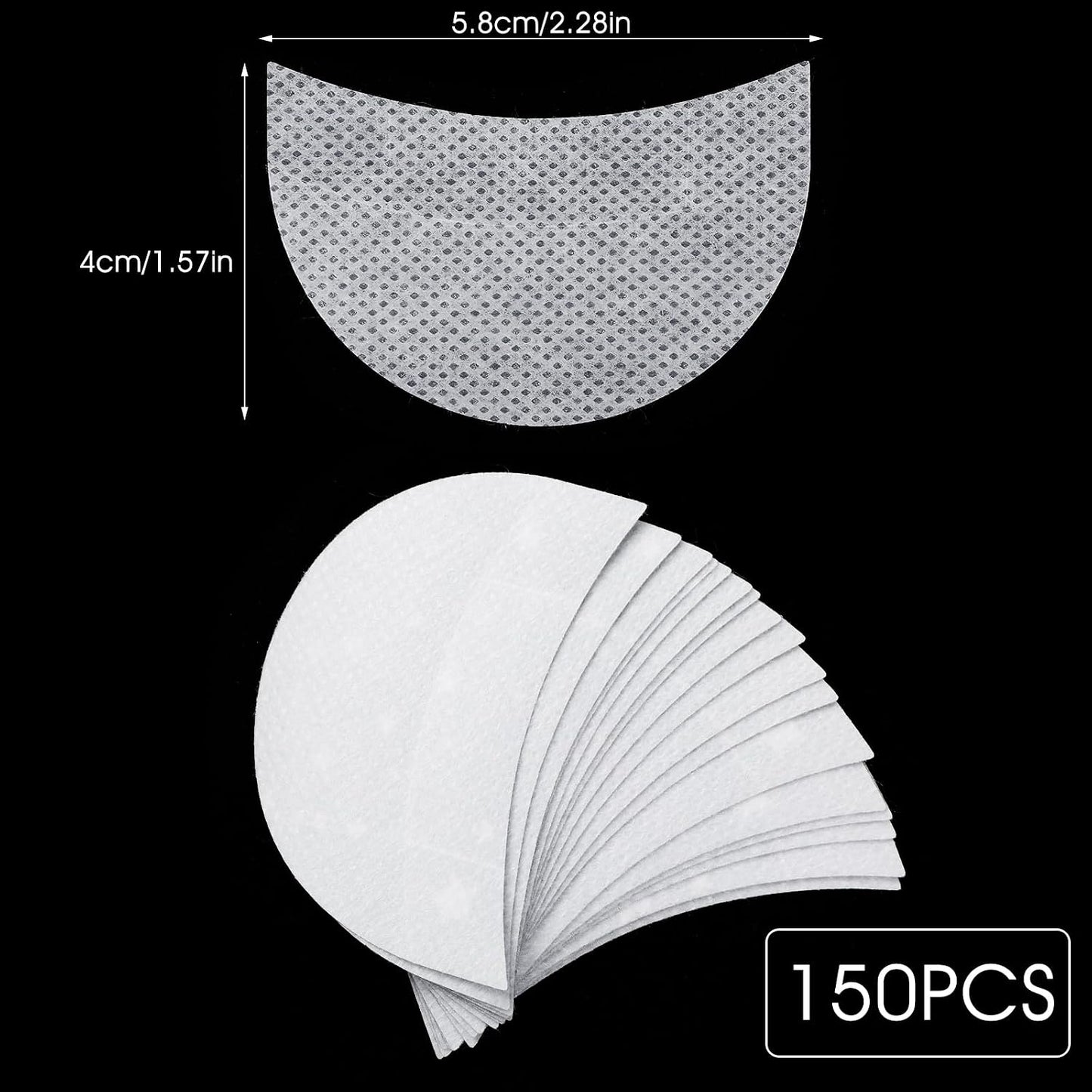 150pcs Eye Make-Up Eyeshadow Pads,Half-Moon Shape Lash Pads Eyeshadow Patches for Eyeliner, Eyelash Extensions and Lip Makeup