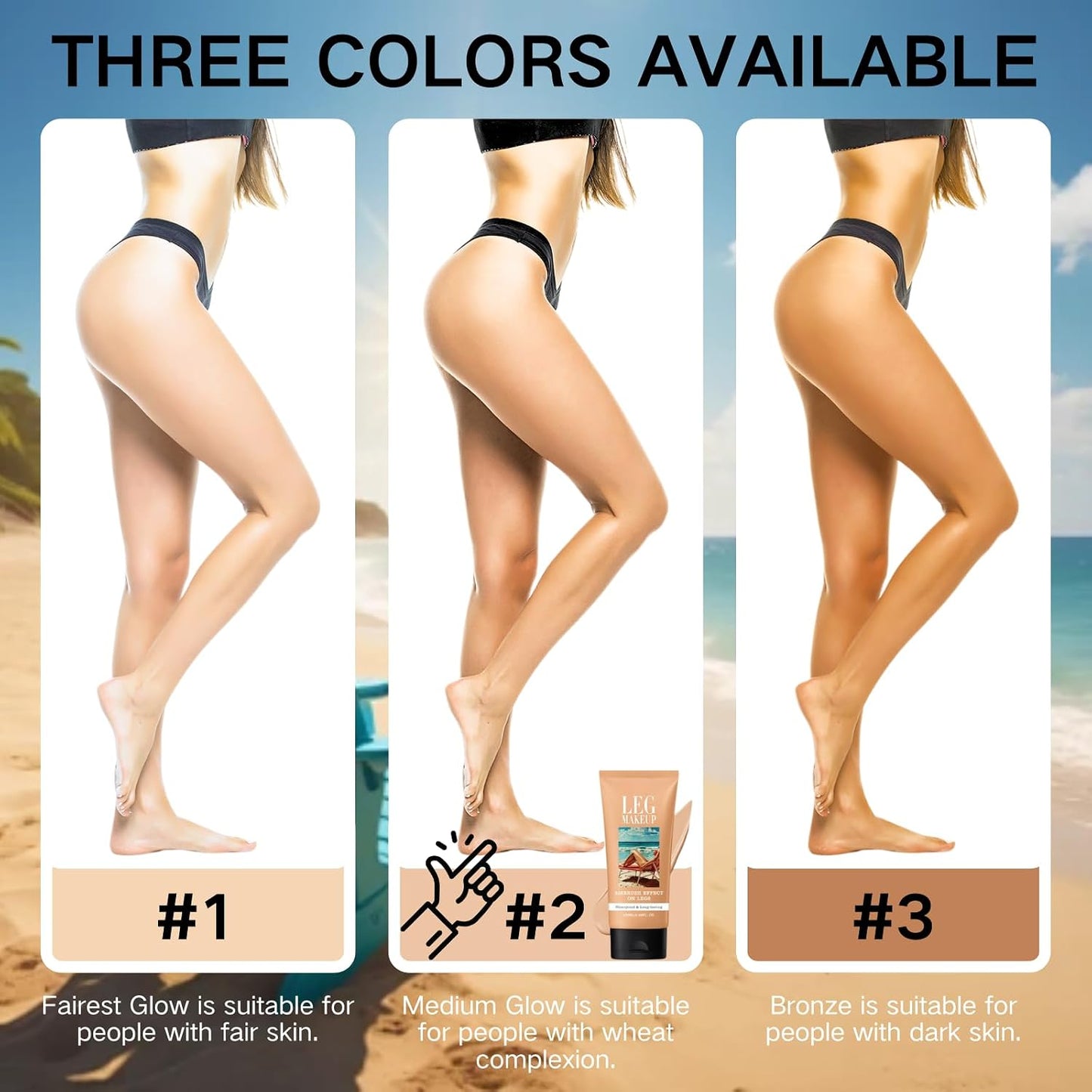 Leg Makeup Concealer Full Coverage,No Transfer Waterproof Cover Varicose Veins Cream,Flawless Leg Makeup Cream To Cover Veins,Long Lasting Body Make up,LegAnd Body Scar Tattoo Cover Up #02
