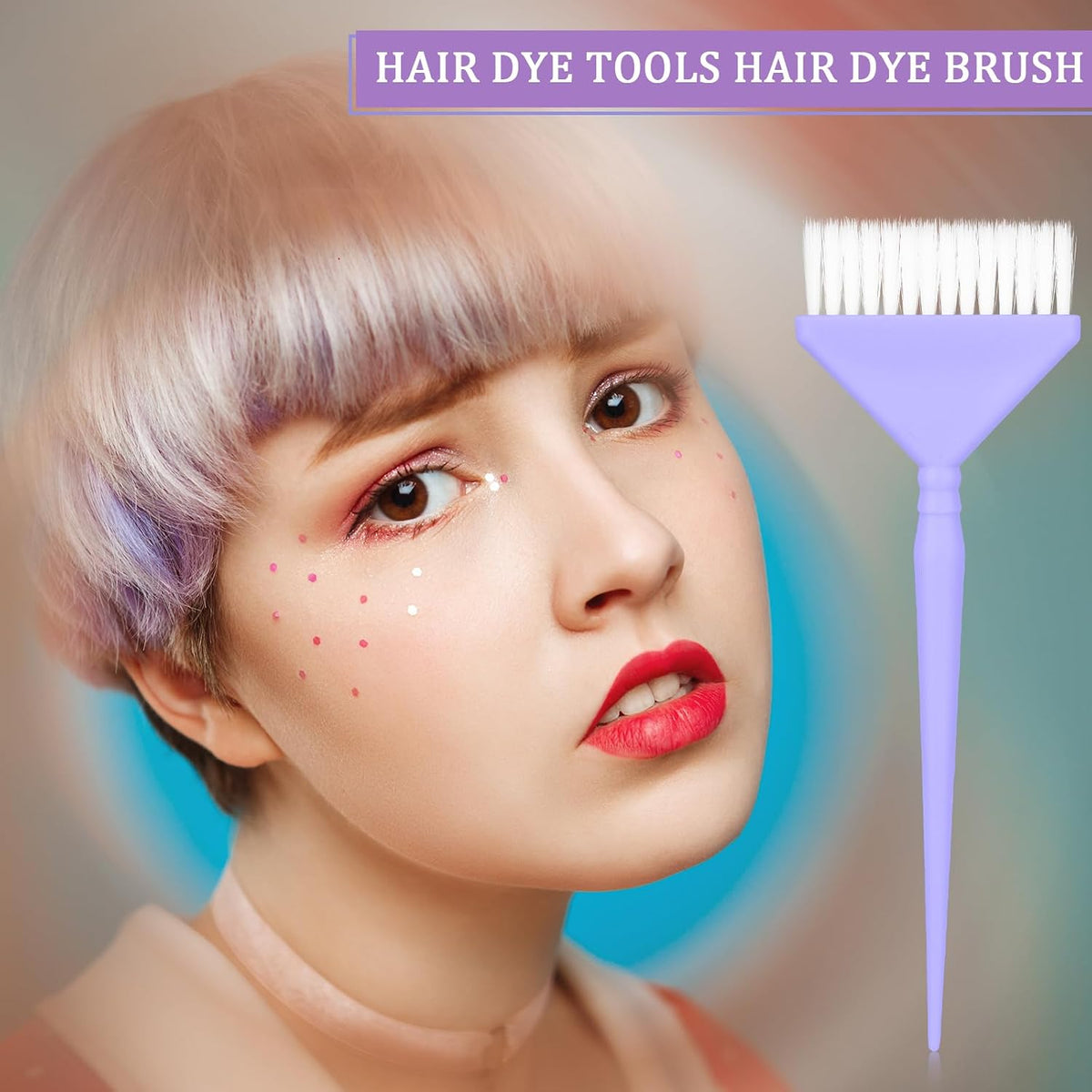 Molain 4 Pack Hair Dye Color Brush Set, Classic Dying Brush Multiuse Color Applicator for Salon and DIY Home Tinting