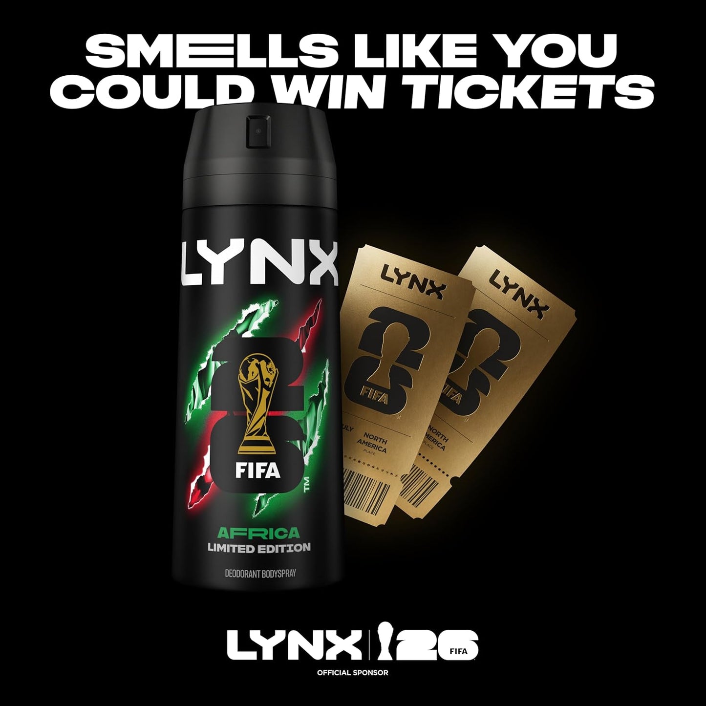 Lynx Africa the G.O.A.T. of fragrance Aerosol Bodyspray 48 hours of odour-busting zinc tech deodorant to finish your style 6x 150 ml