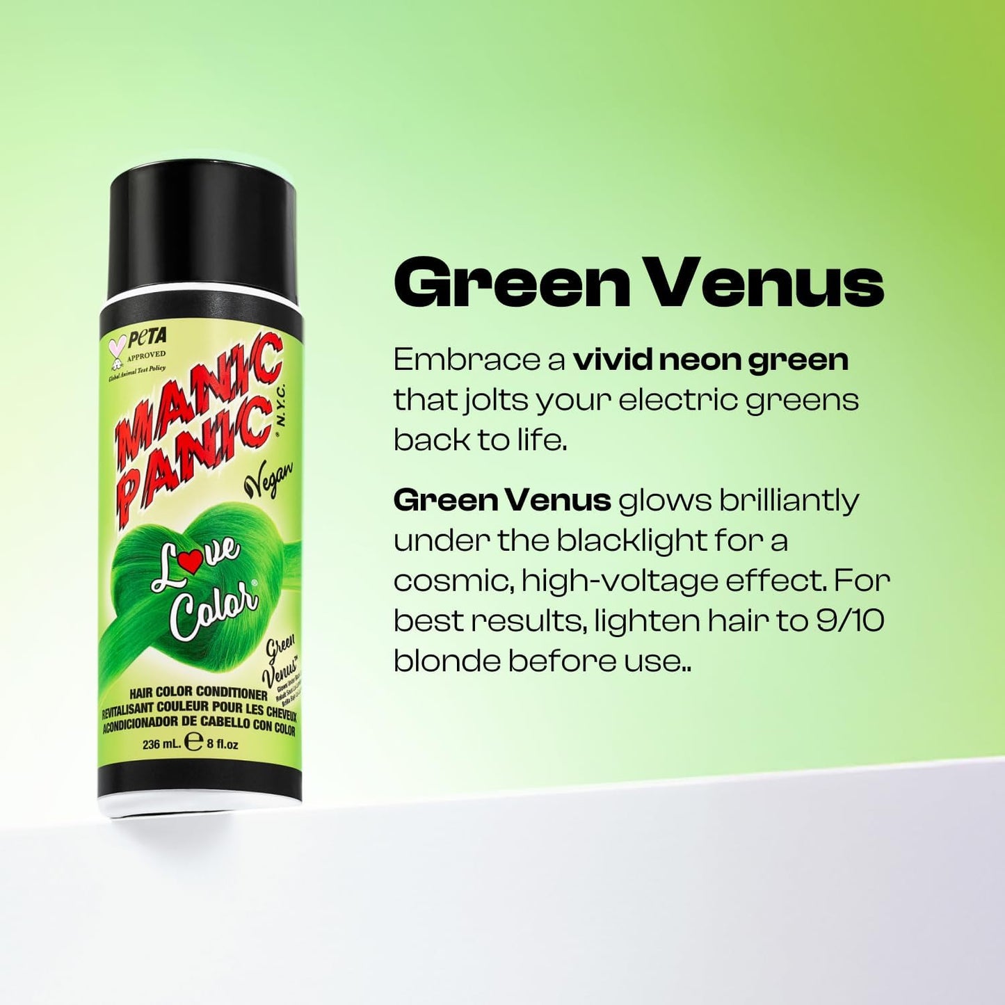 Manic Panic Love Color® Colour Depositing Conditioner (Green Venus™) | Deeply conditioning