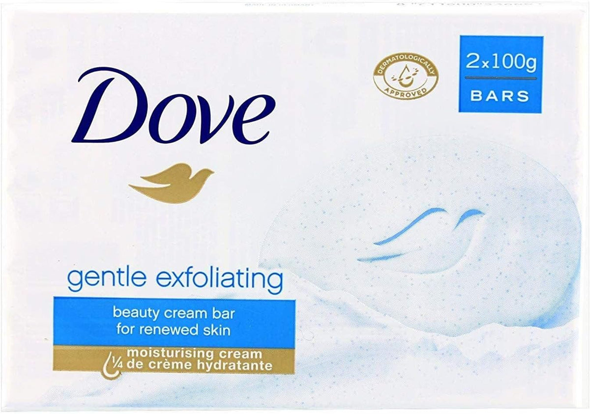 Dove Gentle Exfoliating Beauty Cream Bar 4 x 100g - Pack of 4 soaps