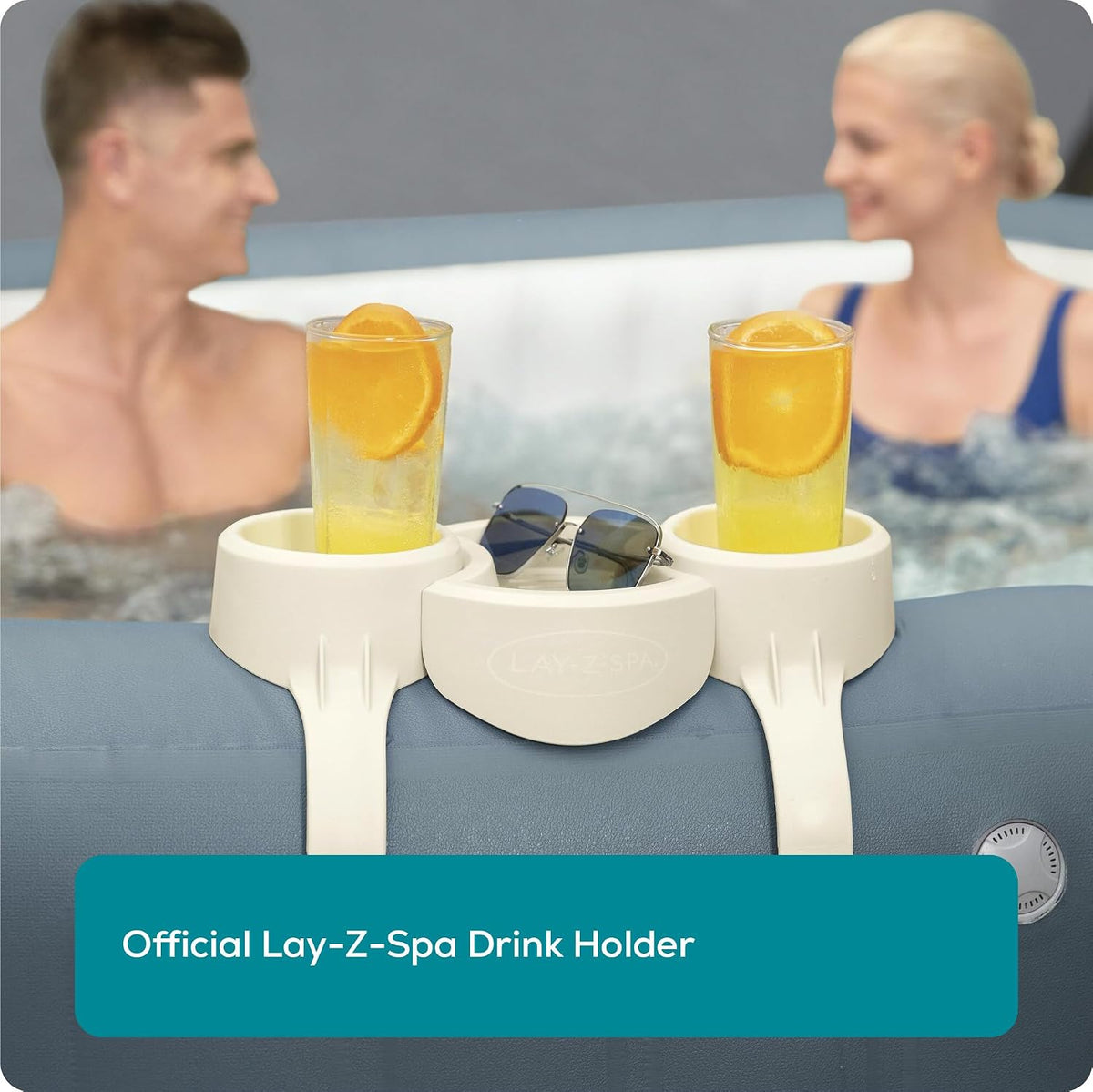 Lay-Z-Spa 60306 Hot Tub Drinks Holder and Snack Tray, Inflatable Spa Accessory, Double Pack