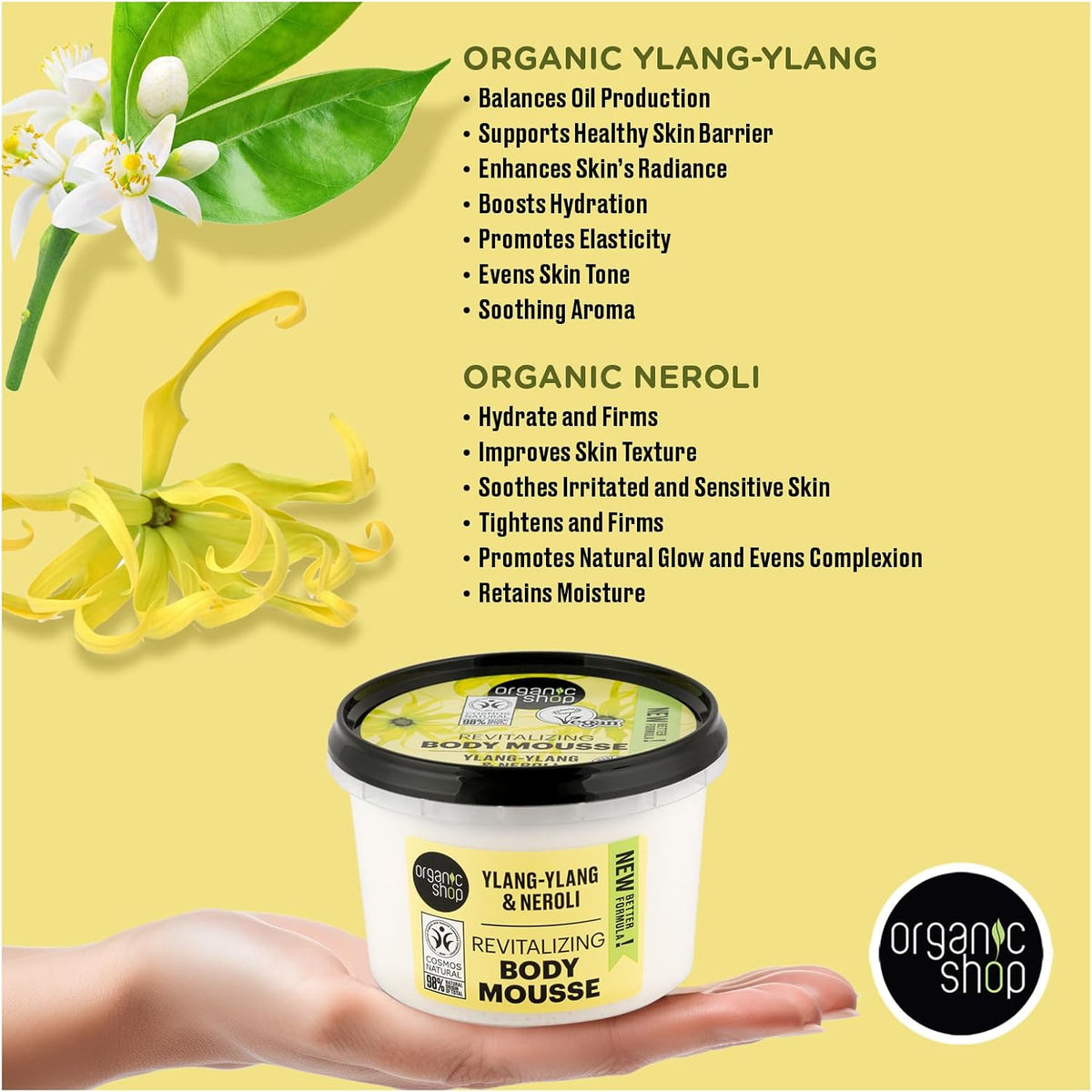 Organic Shop Body Cream Revitalizing Neroli, 250 ml
