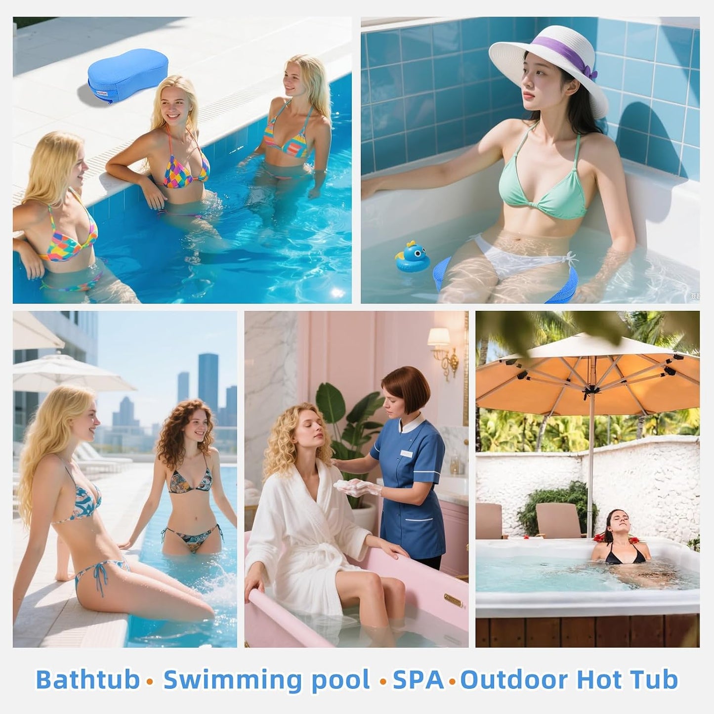Hot Tub Booster Seat, 40 x 30 x 12cm / 15.8 x 11.8 x 4.7inch Bath Spa Booster Seat, quick dry Bath Cushion to sit on for Adults
