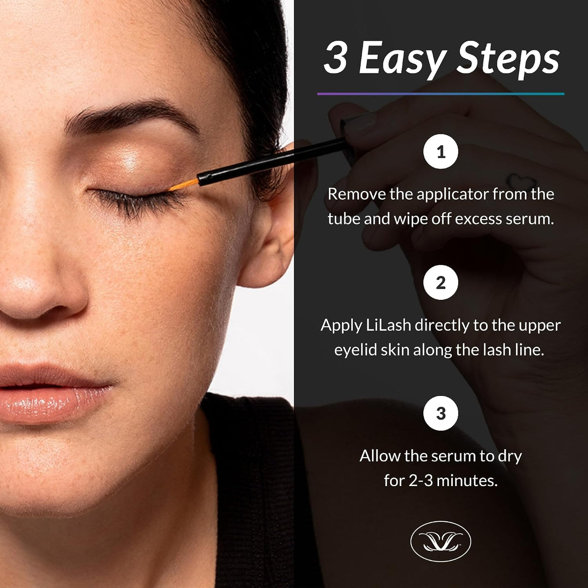 LiLash Purified Eyelash Serum for Longer & Fuller-Looking Lashes - Eyelash Enhancer, Safe for Use with Contacts, Lash Extensions, Sensitive Eyes - Vegan & Cruelty-free (2mL, 90-Day Supply)