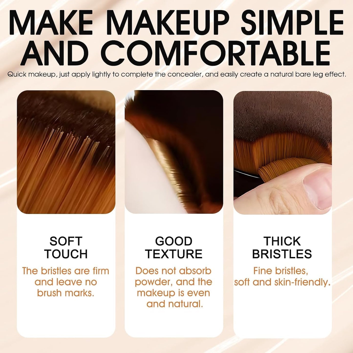 Body Makeup for Legs 100ml, Leg Makeup Waterproof No Transfer, Leg Makeup to Cover Veins, Body Concealer for Legs with Brush, Even out Skin Tone, Long-lasting(01#Natural White)