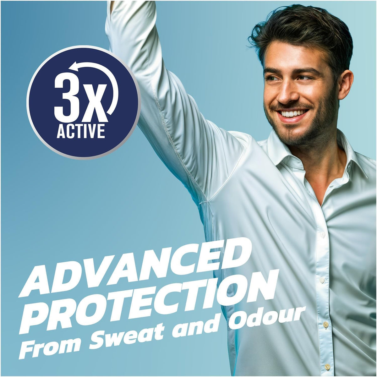 Triple Dry Men | Fragrance-Free Anti-Perspirant Roll On 50ml | 100-Hour Protection Against Excessive Sweating | Fights Odour | Triple Active Formula | Clinically Proven | Male