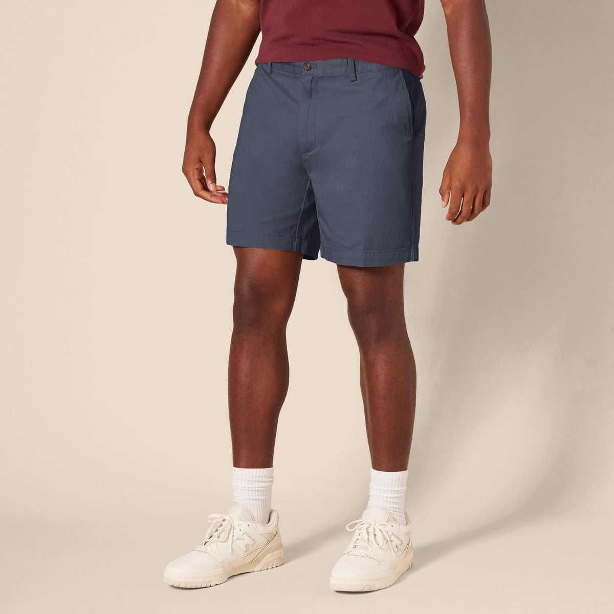 Amazon Essentials men’s slim‑fit 7″ chino shorts feel surprisingly right