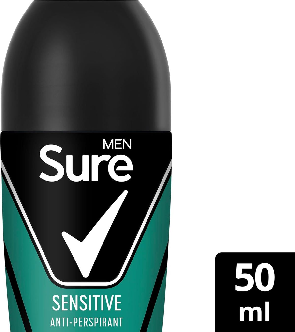 Sure Men Sensitive Roll On Deodorant Antiperspirant with MotionSense technology for 48 hour protection against sweat and odour 50 ml, Pack of 6