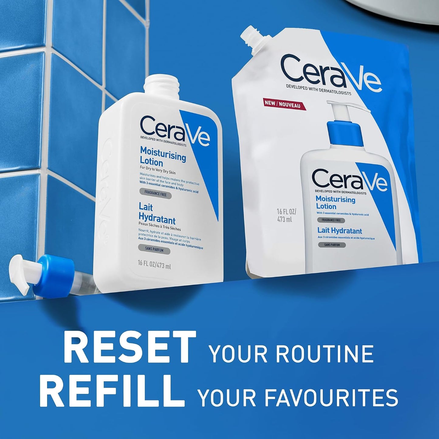 CeraVe Moisturising Lotion Refill for Dry to Very Dry Skin, 473ml