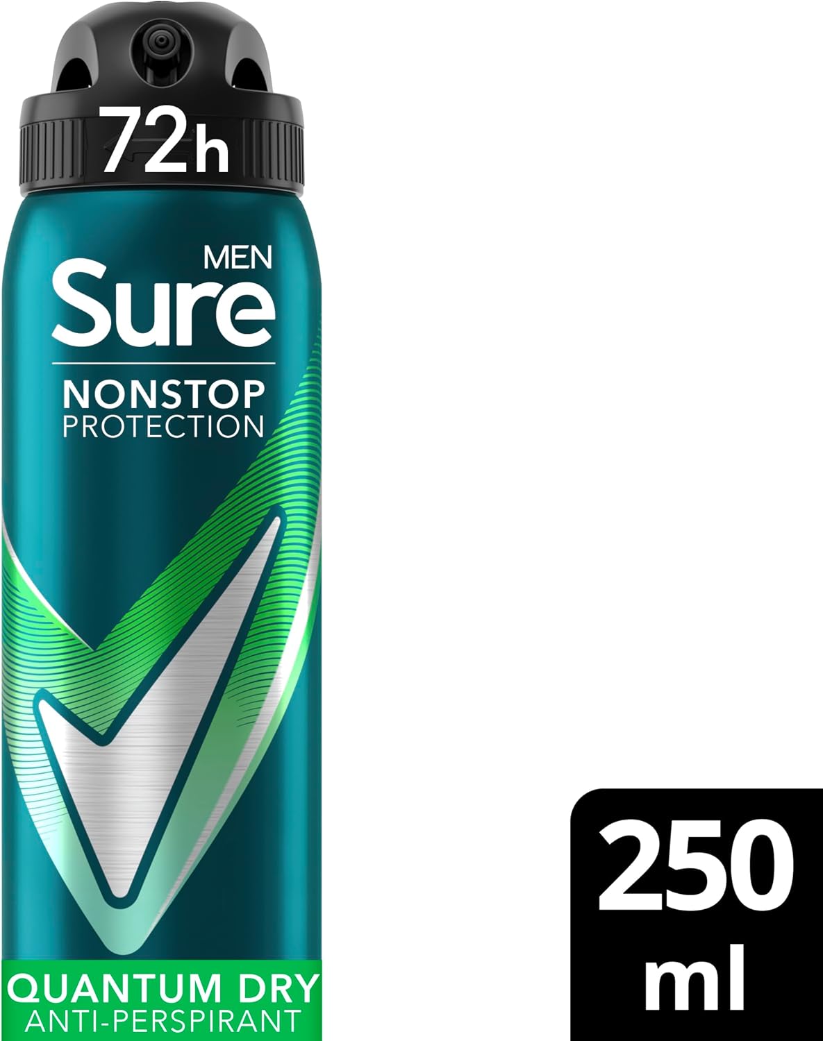 Sure Men Anti-perspirant Deodorant Aerosol Quantum Dry Nonstop Protection 250 ml