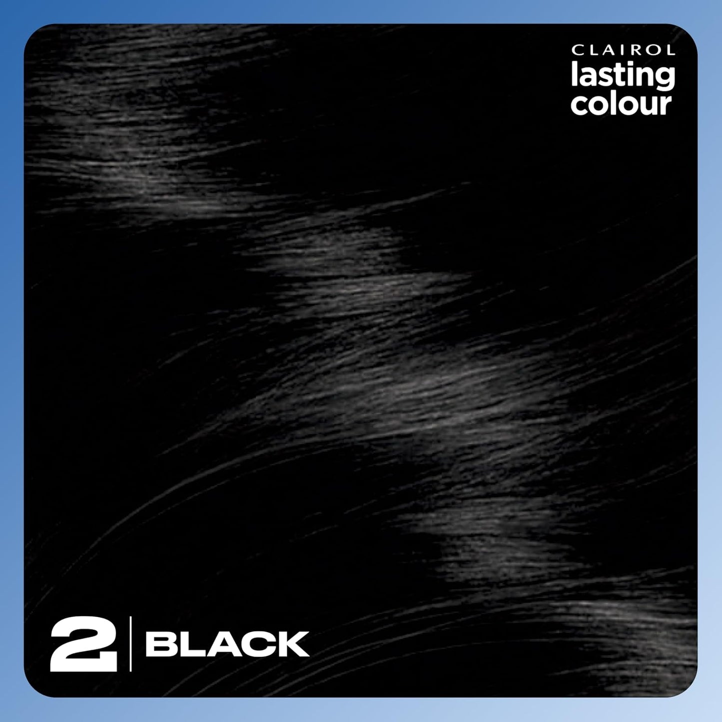 Clairol Lasting Colour Permanent Hair Dye | Ideal Grey Coverage | Shiny and Moisturised Hair | 2 Black