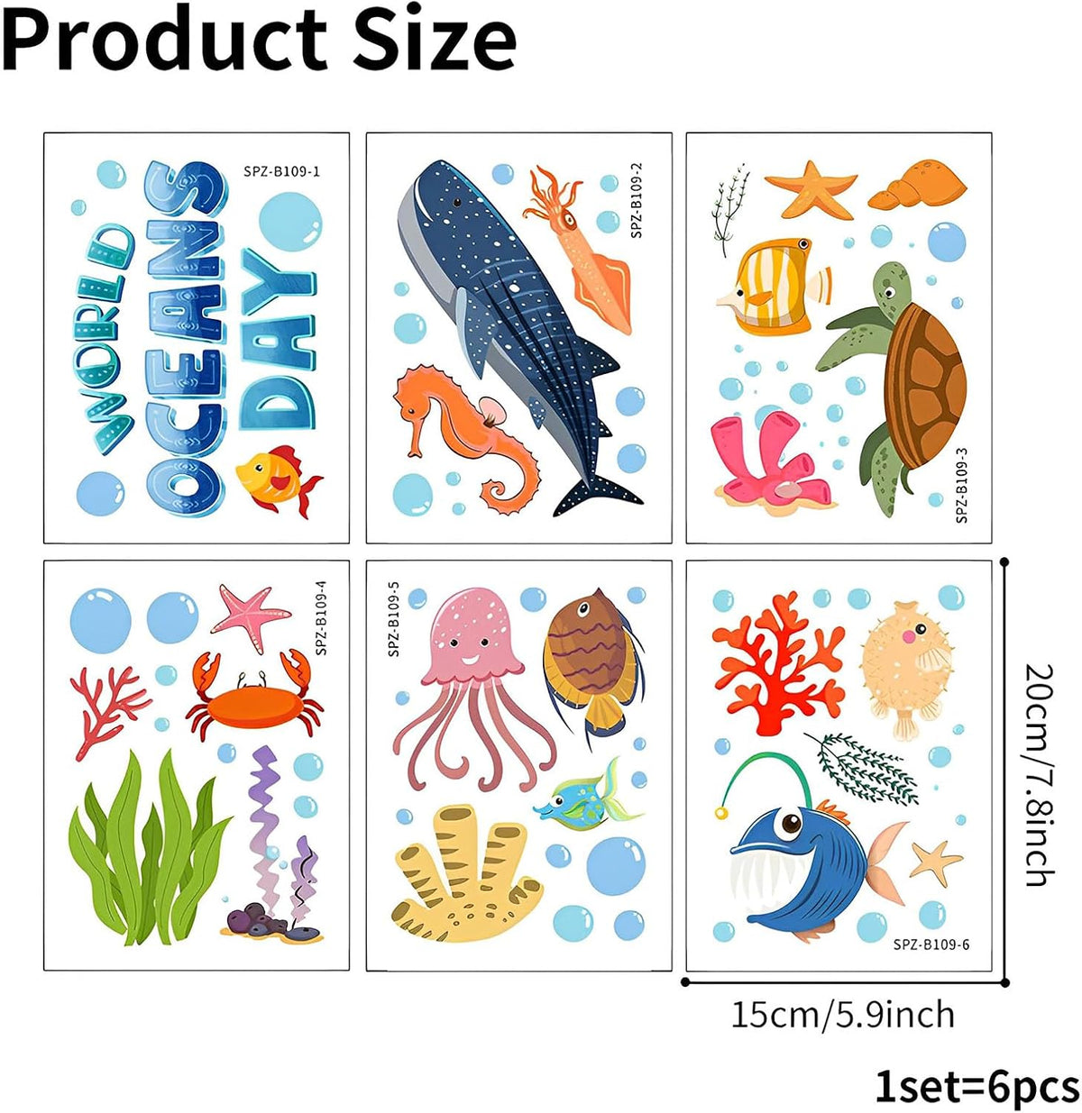 Non Slip Bathtub Stickers Adhesive Sea Creature Decorations Stickers AdhesiveWall Decals for Shower Surfaces Toddlers Bedroom Bathroom Window Baby Nursery and Children Classroom (Blue)