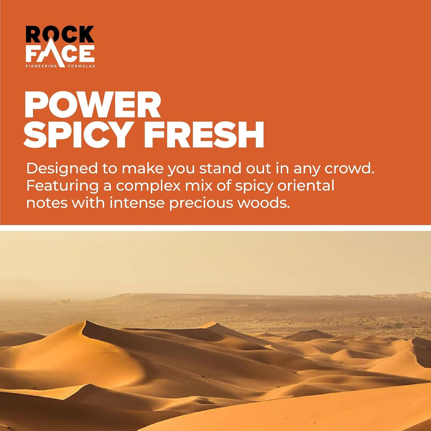 Rock Face Shower Gel - Power All In One Body Wash for Men, 410ml, Spicy Oriental Scent, Suitable for Hair and Body, Long Lasting Fragrance