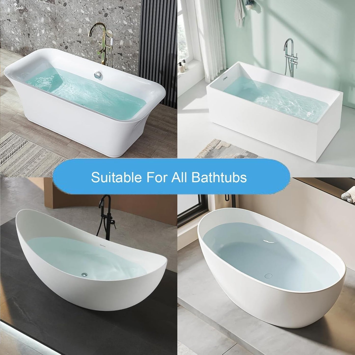 Bath Pillow, Non-Slip Bath Cushion for Head And Neck 4D Bathtub Pillow Air Mesh Headrest Cushion with Suction Cups Fits All Bathtub Spa