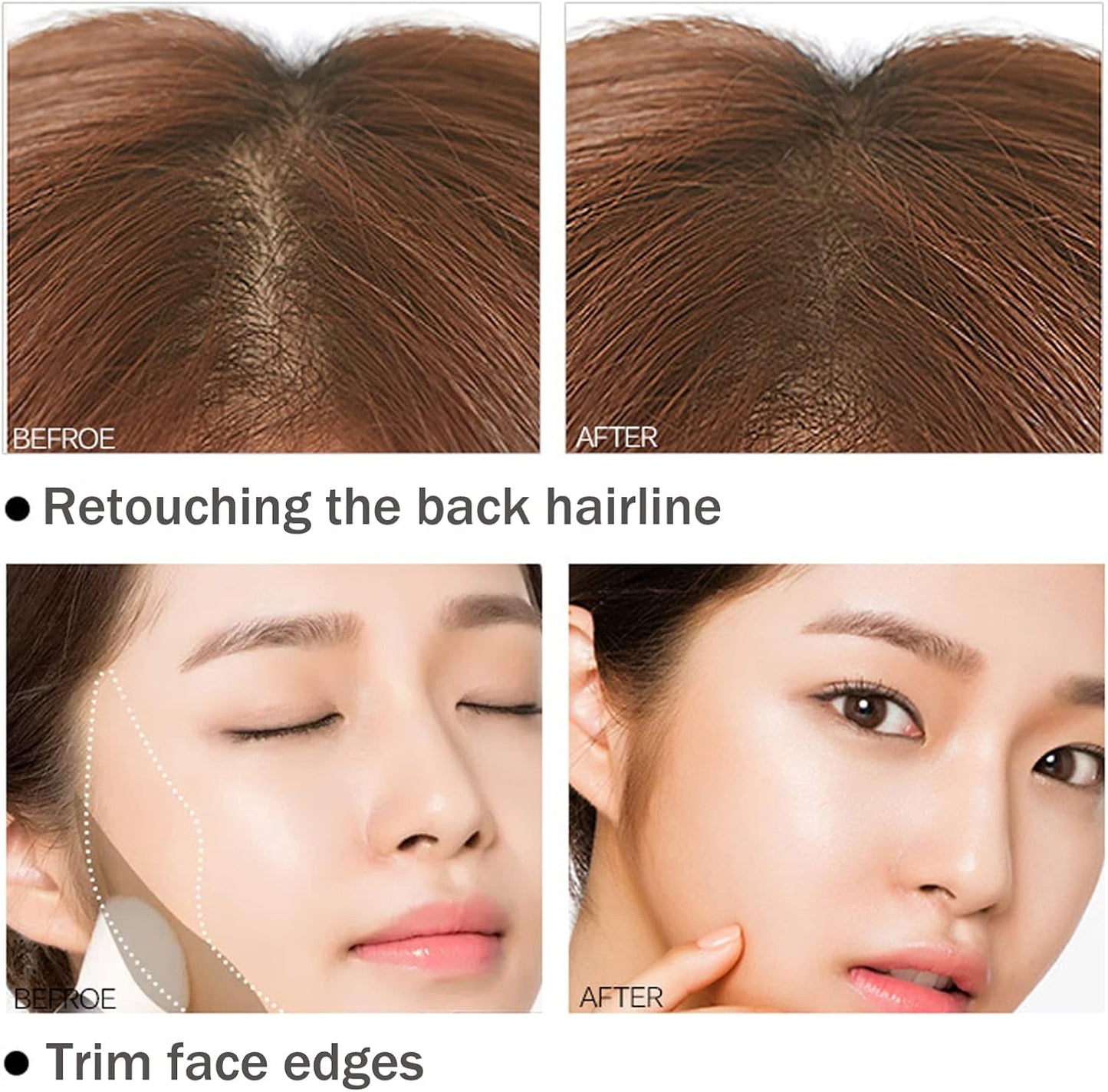 Hairline Powder Hair Shadow Powder,Natural Brown Hair Root Dye Shadow Cover, Instantly Windproof Sweatproof Hair Touch-Up for Thin Hair Grey Hairline Quick Cover Unisex