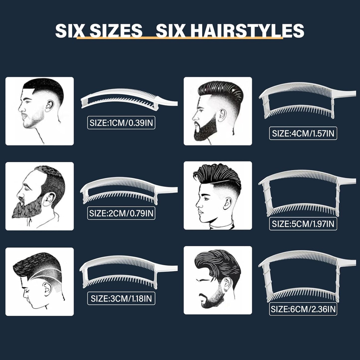Fade Comb for Men Haircut, Curved Positioning Adjustable Fade Comb, Professional Fast and Convenient Hair Tool for Men Women Hair Styling DIY Haircuts..