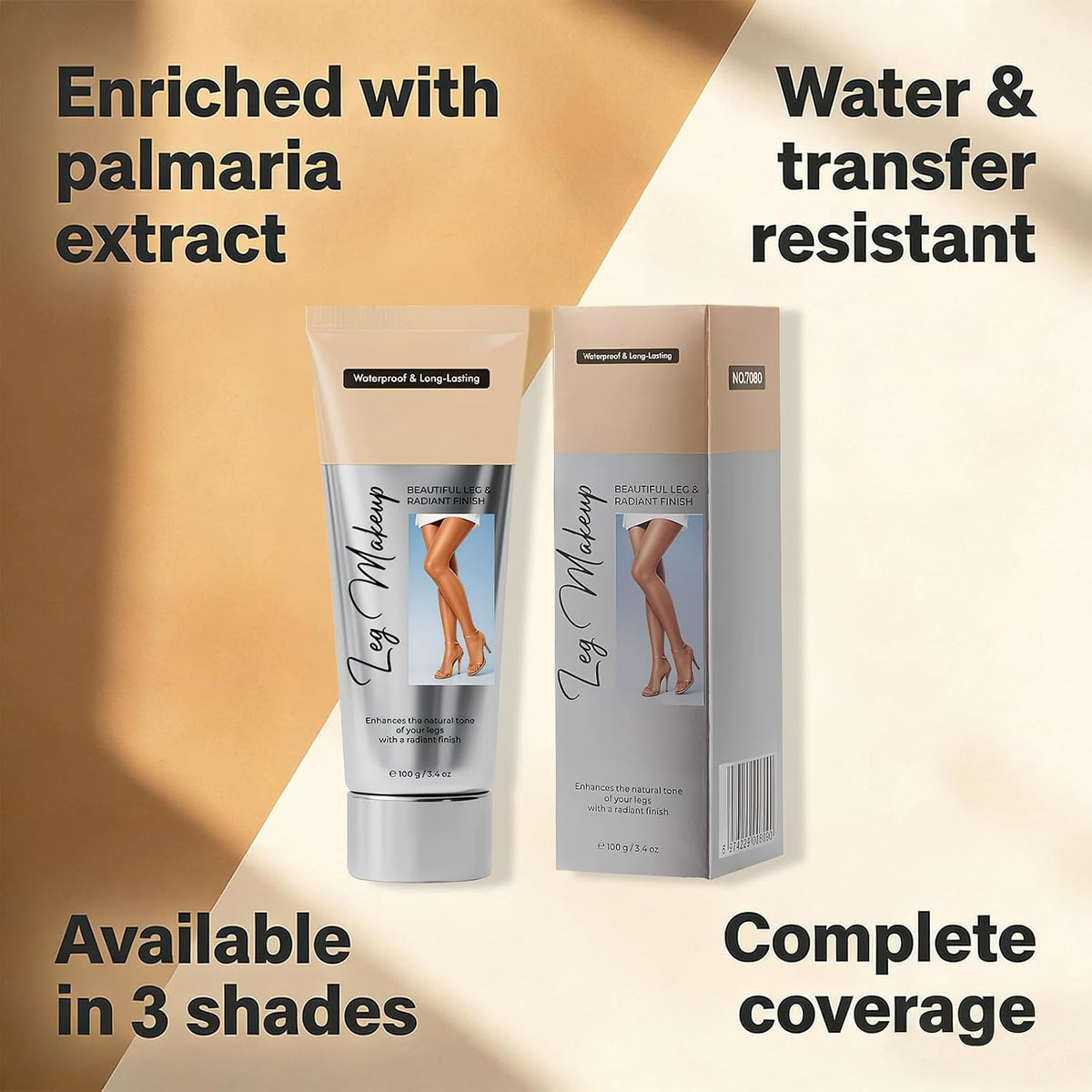 Asheyya Leg Makeup Waterproof, Anti Transfer Body Coverage Perfector for Flawless Looking Legs (02# Light Brown)