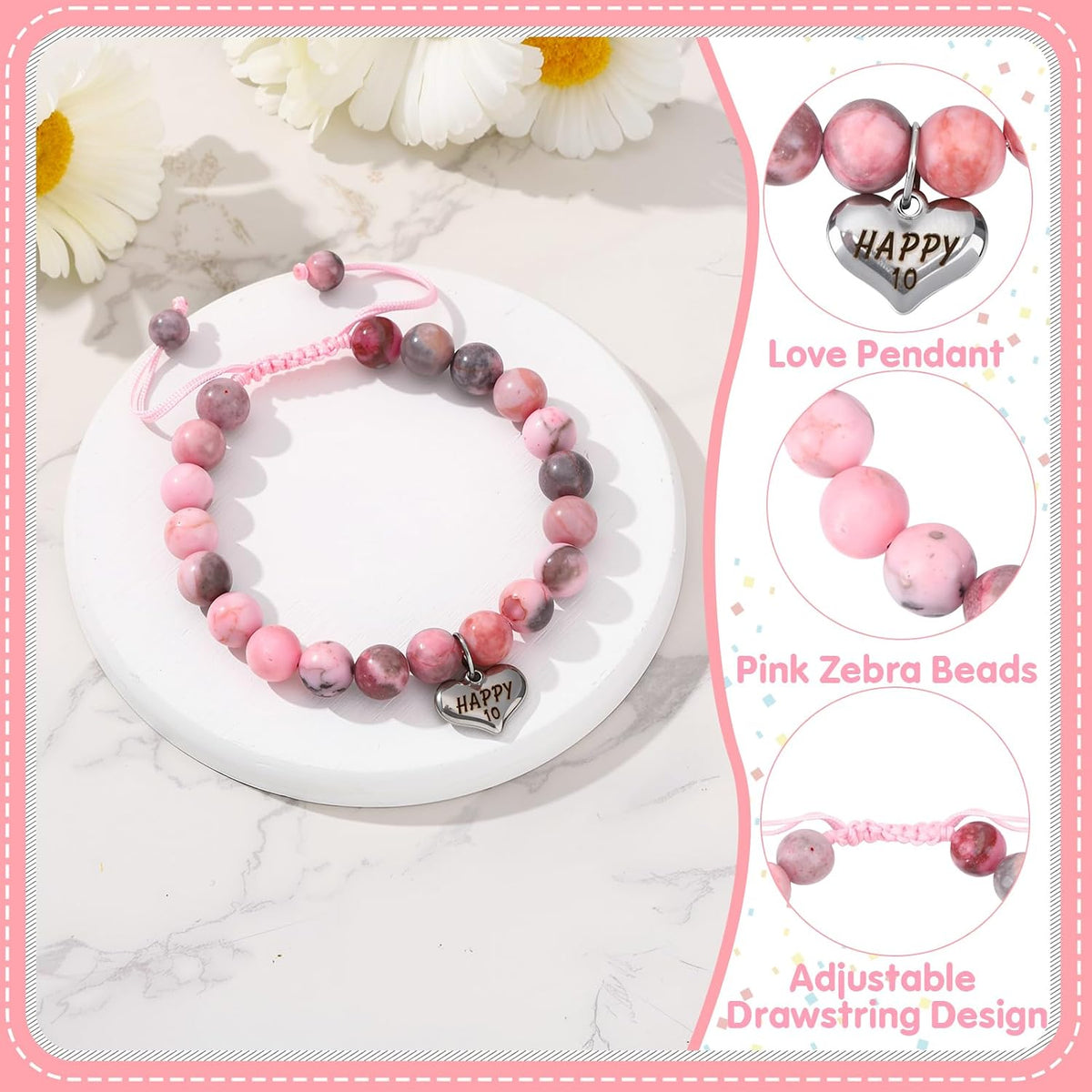 ViEinkaufen Gifts for 10 Year Olds Girls Makeup Bag Stone Bracelet Socks | Cool Presents for 10 Year Olds Girls Birthday Gifts for Age 10 Daughter Granddaughter Niece