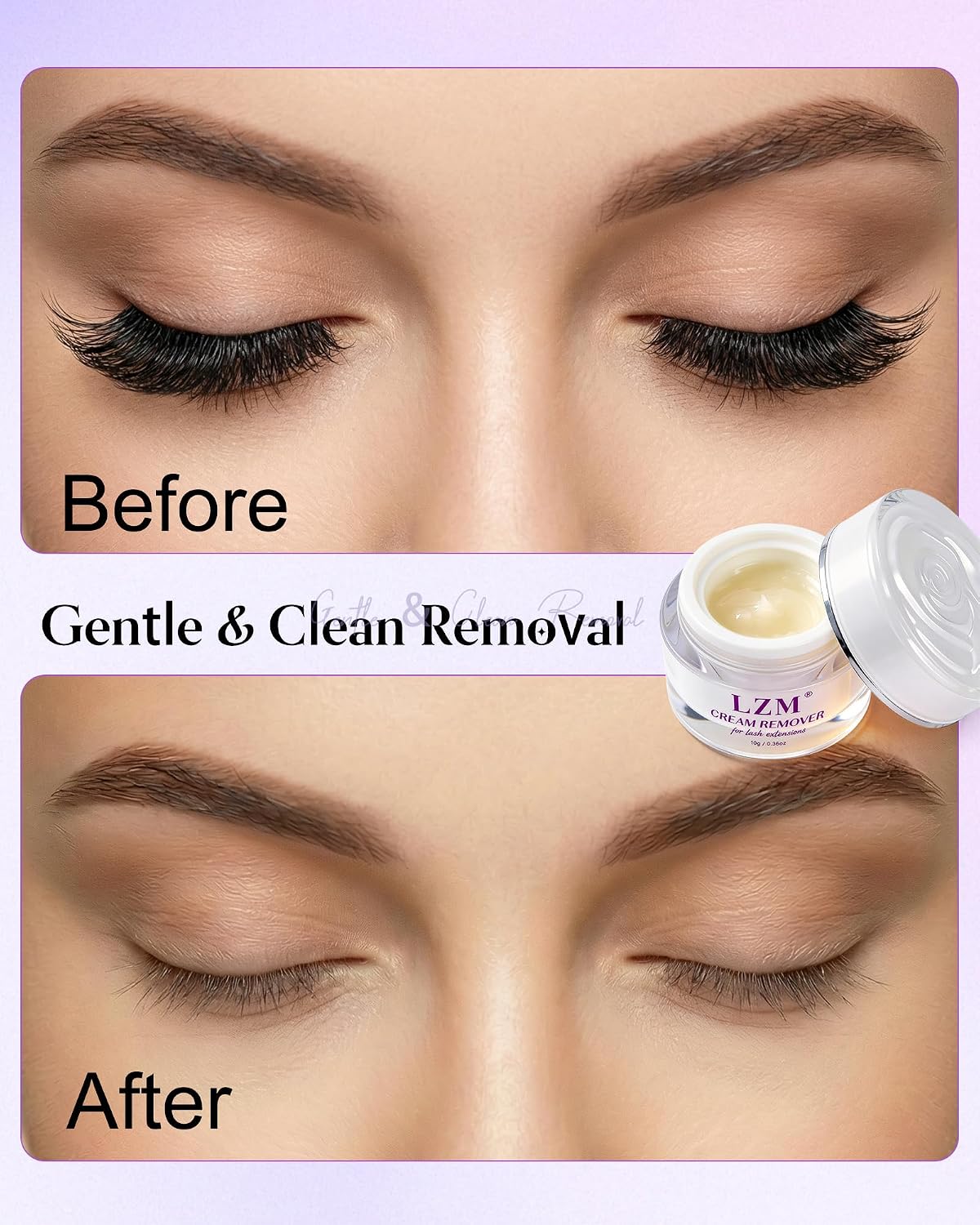 LZM Eyelash Extension Remover 10G Rapidly and Thoroughly Dissolves Eyelash Extensions Glue Gentle Formula Lash Extension Remover for Salon Use
