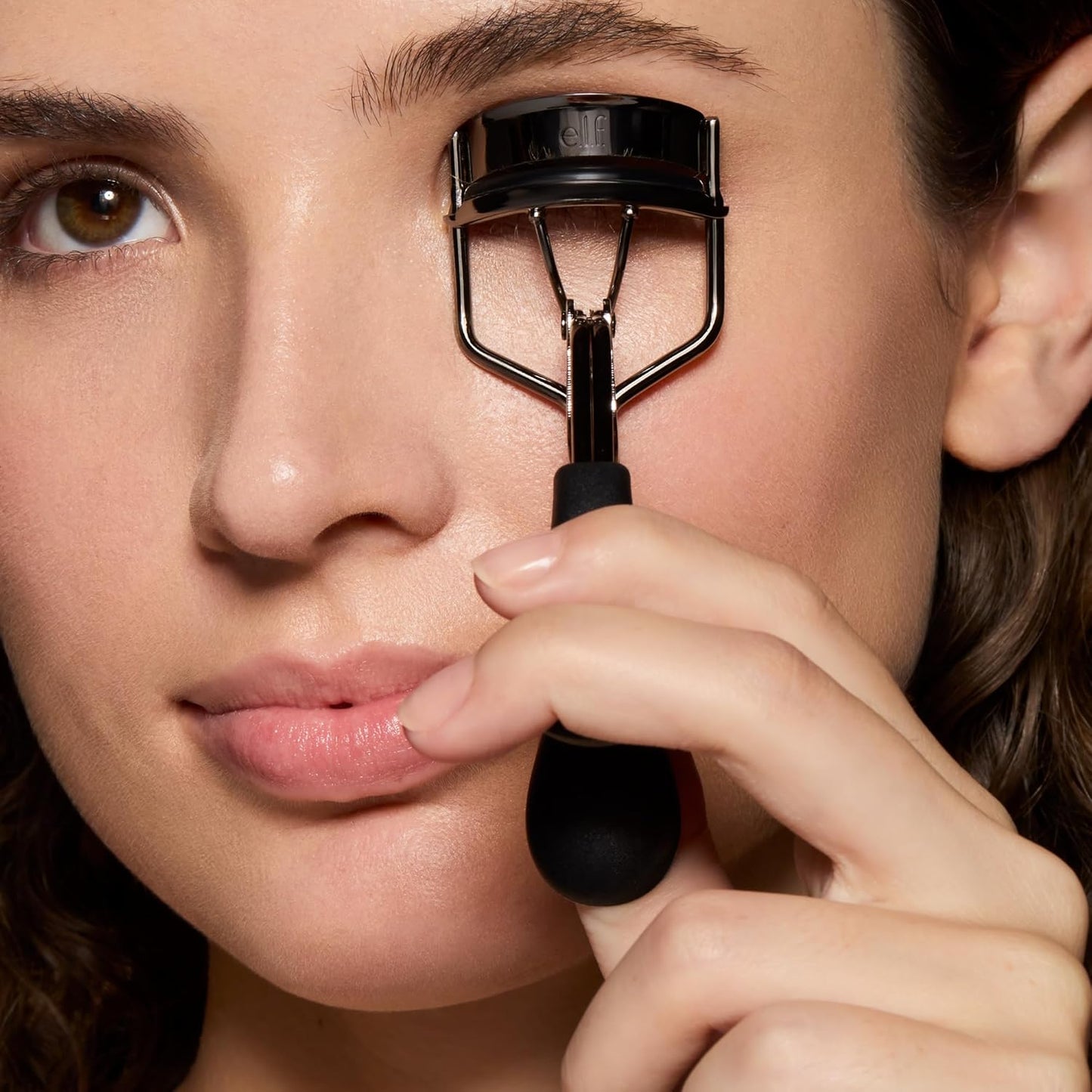 e.l.f. Pro Eyelash Curler Strong, Contoured, Lifting Creates Long Lasting, Eye-Opening, Voluminous Lashes Includes Additional Rubber Replacement Pad Gunmetal,84067
