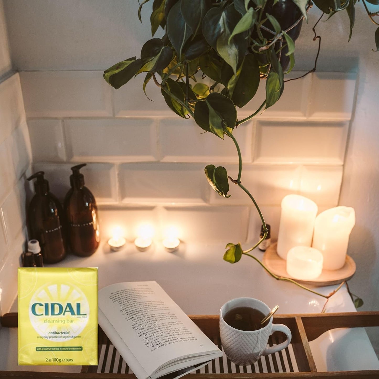 CIDAL Antibacterial Soap with Grapefruit Extract - 2 x 100g Bars