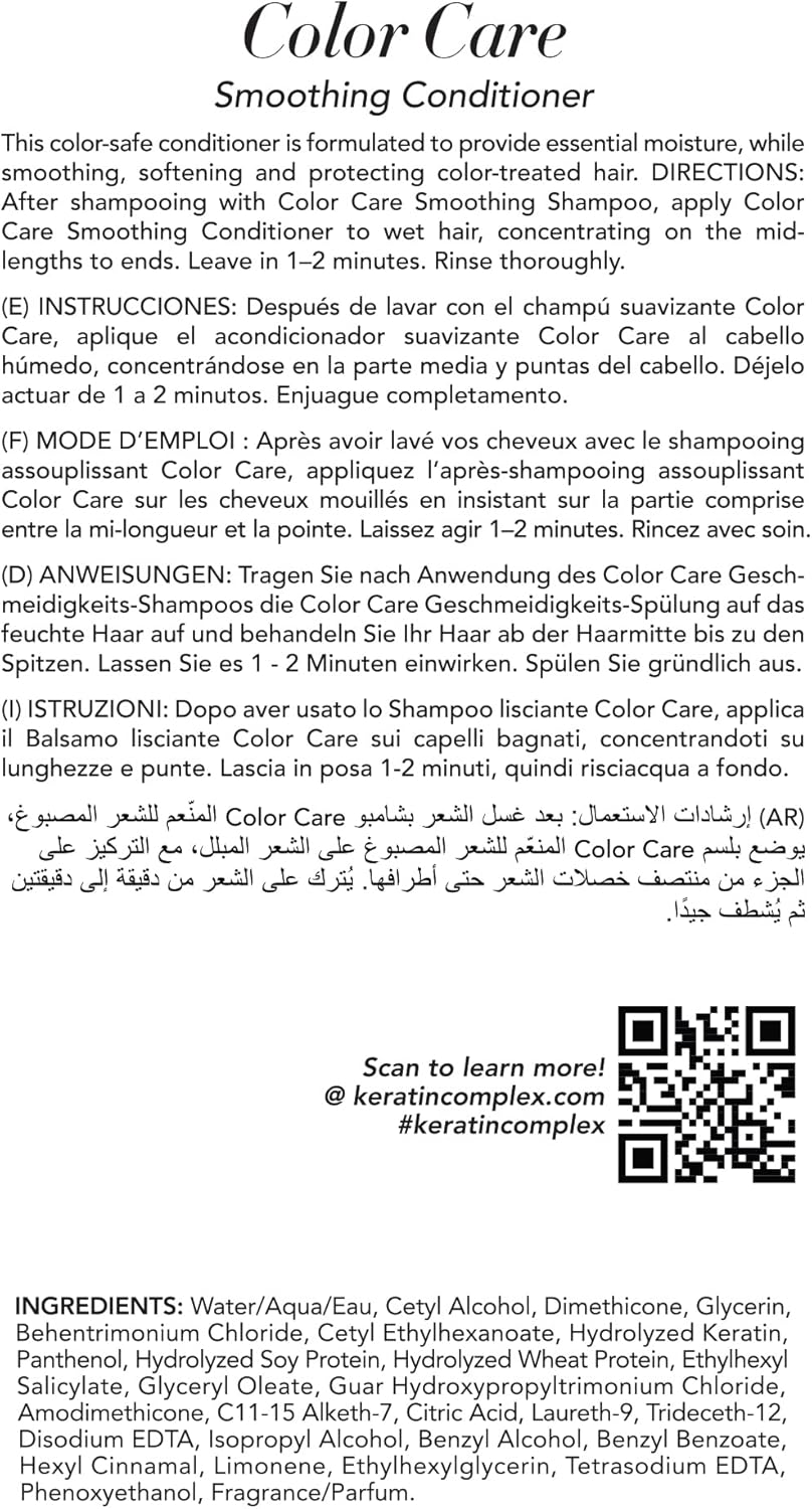 Keratin Complex Color Care Smoothing Conditioner, 33.8 oz