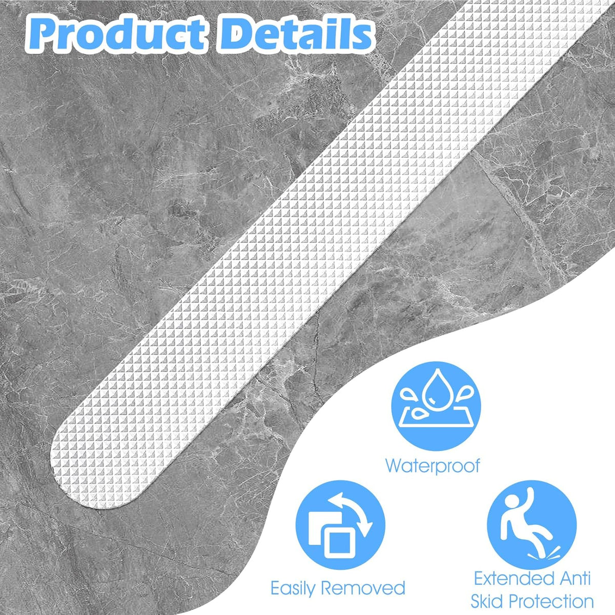 Giantree 24Pcs Shower Floor Non Slip Stickers, Transparent Anti Slip Showers Sticker, Showers Sticker for Safety Bathroom Tubs, Non Slips Stickers for Bath, Tub, Shower, Pool, Stairs, Kitchen