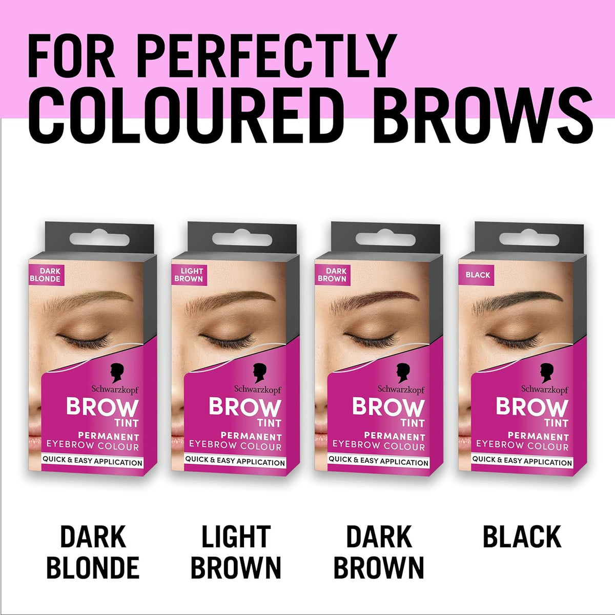Schwarzkopf Brow Tint Dark Brown (10ml), Permanent Eyebrow Tint, Long-Lasting Intensity, Water- and Smudge-Proof, Easy Application Brow Tint for Up to 10 Applications, Vegan Formula