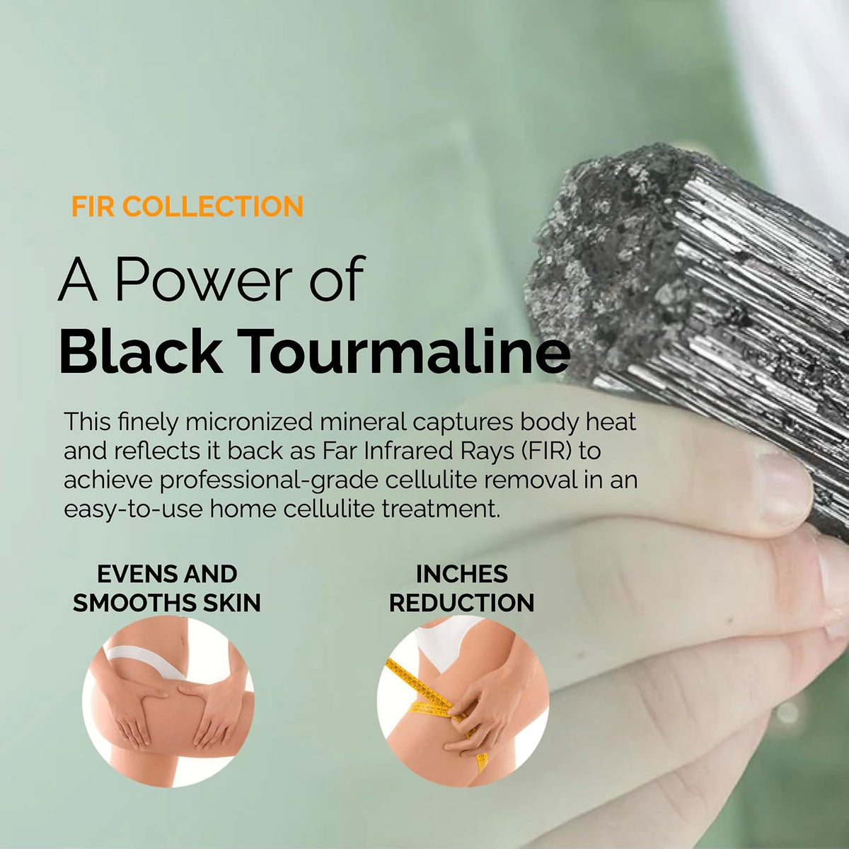Guam, Algenfango Guam FIR, reduces cellulite and obesity, with tourmaline for the benefits of far infrared rays, active heat on the skin, made in Italy, 500 g pack