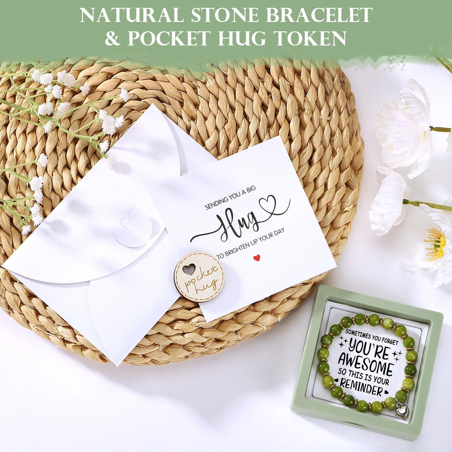 Sending Hugs Pamper Gifts for Women Birthday, Hug in a Box Care Package for Her with Pocket Hug Token, Relaxation Bath Gifts Set Thinking of You Get Well Soon Gift for Women Best Friend Bestie