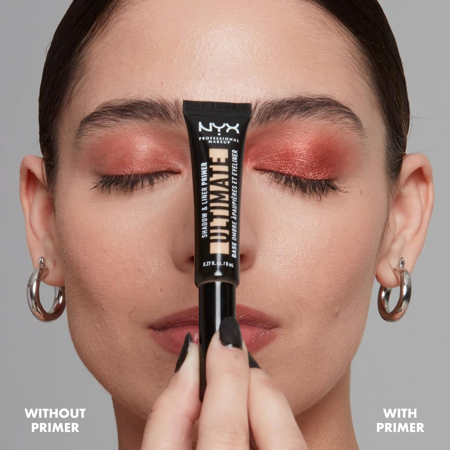 NYX Professional Makeup Vitamin E Infused Ultimate Shadow and Liner Primer, Super Creamy Infused with Vitamin E, Vegan & Cruelty-free Formula, Shade: Light