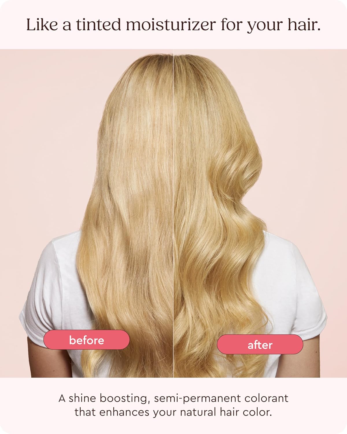 Glaze Supergloss Color Conditioning Gloss With Dispensing Pump – Hydrating Semi-Permanent Colour Hair Gloss & Shine Boost – For Medium to Dark Blonde Hair – 190ml - Beach Blonde