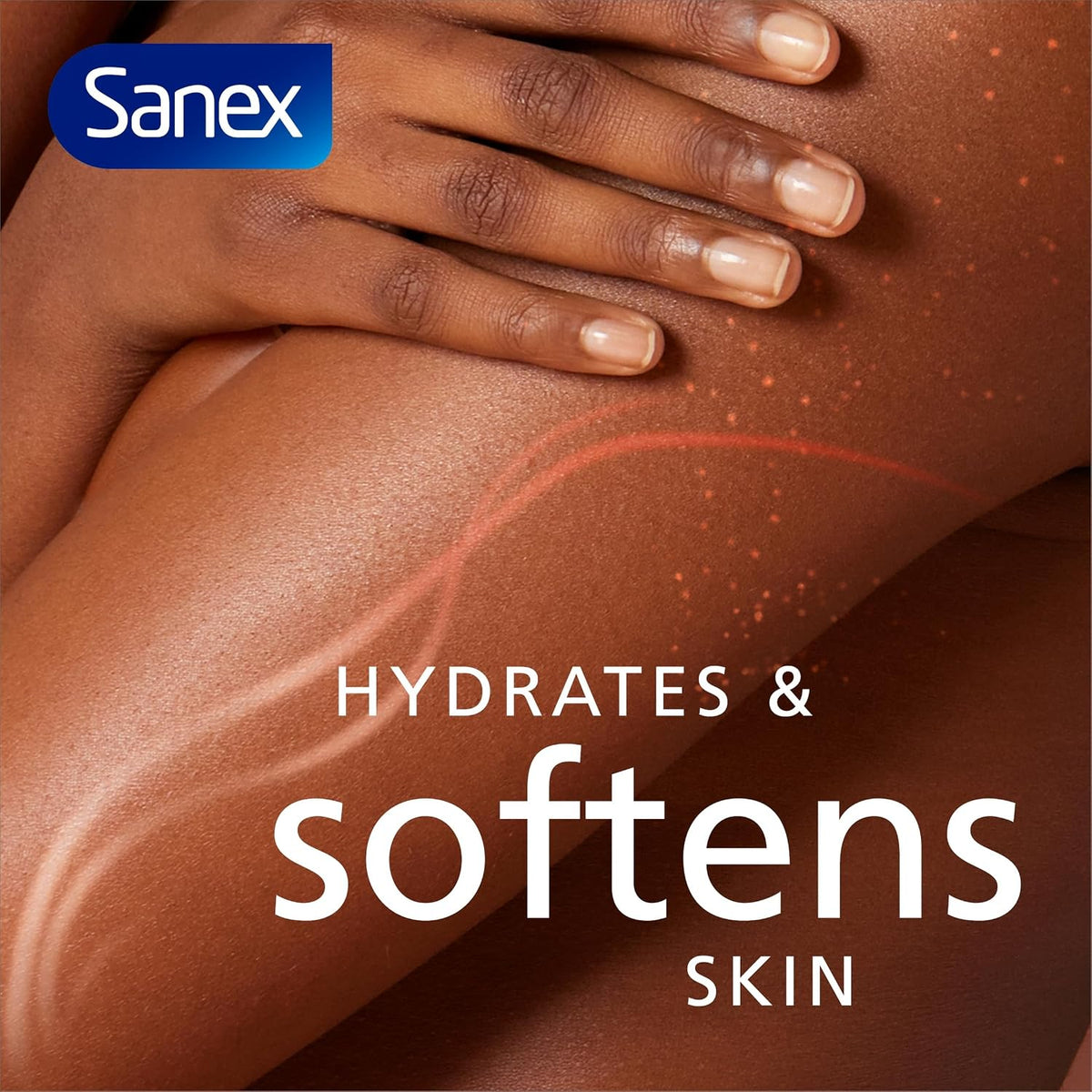 Sanex Expert Skin Health Moisturising Shower Gel 570ml - Body wash for Men & Women - Gently cleanses - hydrates & softens Skin - 12h Hydration - Advanced prebiotic Complex Formula - Vegan