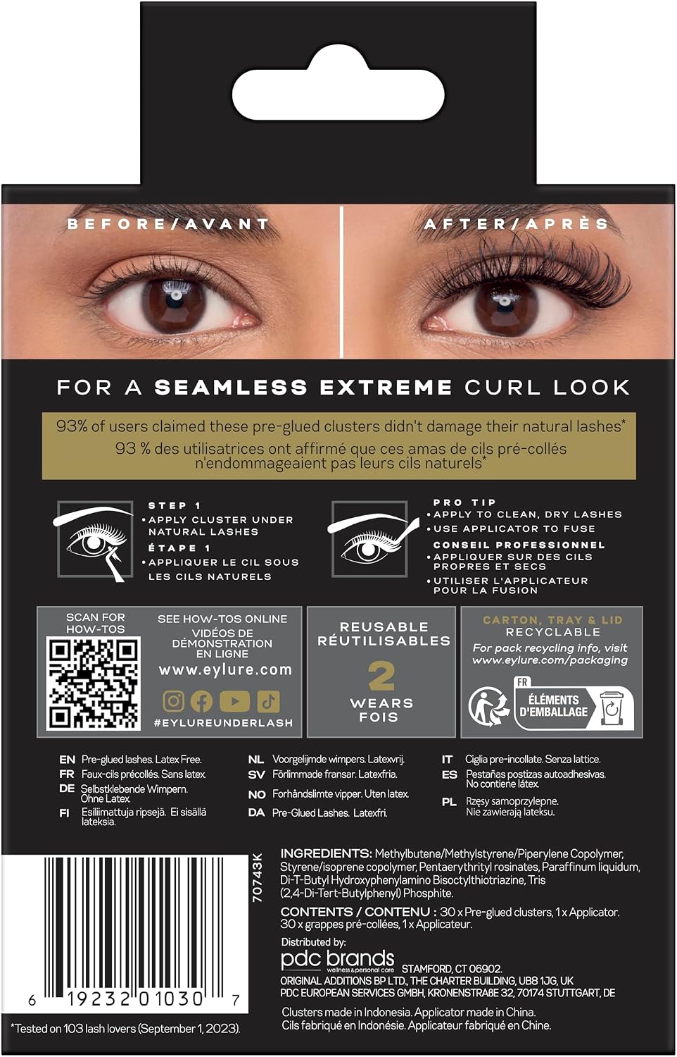 Eylure Underlash Pre-glued Extreme Salon Curl Clusters